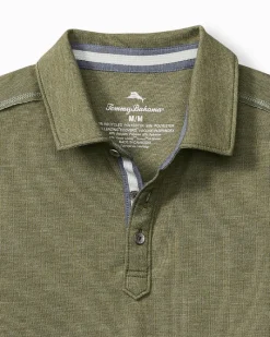 Tommy Bahama Coasta Vera Long-Sleeve Polo Tea Leaf New