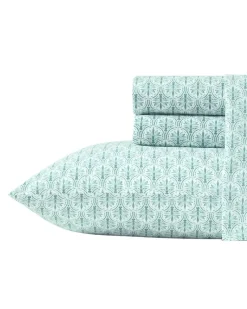 Tommy Bahama Coastal Batik Green 4-Piece King Sheet Set Spring Green Hot