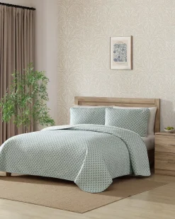 Tommy Bahama Coastal Batik 3-Piece King Quilt Set Spring Green Online