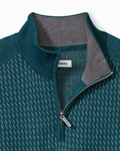 Tommy Bahama Coastal Shores Half-Zip Sweater Seaway