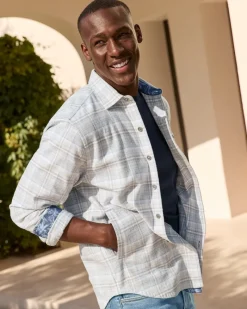 Tommy Bahama Coastal Vibes Shirt Jacket Summer Grey Clearance