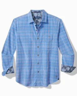 Tommy Bahama Coastline Cord Stretch Brisa Check Shirt Palace Blue Sale