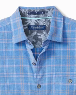Tommy Bahama Coastline Cord Stretch Brisa Check Shirt Palace Blue Sale