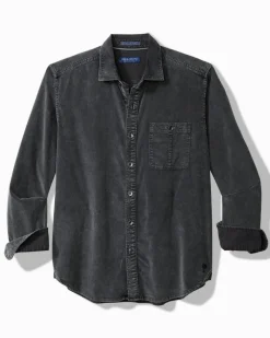 Tommy Bahama Coastline Cord Stretch Sun Fade Shirt Night Cap New