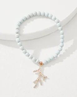 Tommy Bahama Coral Isles Charm Stretch Bracelet Gold