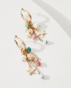 Tommy Bahama Coral Isles Sealife Charm Drop Earrings Gold Best