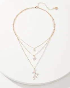 Tommy Bahama Coral Isles Sealife Charm Layered Necklace Gold Hot