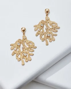 Tommy Bahama Coral Isles Statement Drop Earrings Gold Sale