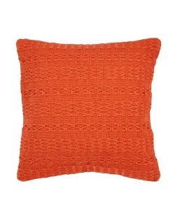 Tommy Bahama Cross Weave Canvas Pillow Orange Outlet