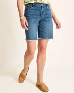 Tommy Bahama Cut-Off Bermuda Denim Shorts Med Playa Wash