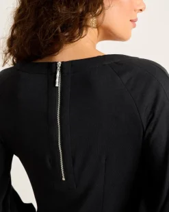 Tommy Bahama Darcy Balloon-Sleeve Dress Black Outlet