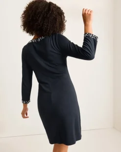 Tommy Bahama Darcy Embellished V-Neck Dress Black