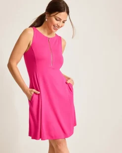 Tommy Bahama Darcy Fit-and-Flare Dress Glowing Azalea New