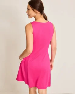 Tommy Bahama Darcy Fit-and-Flare Dress Glowing Azalea New