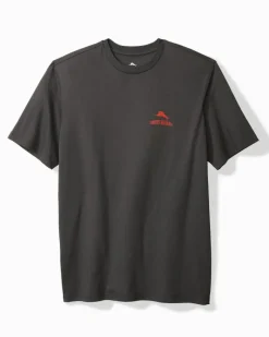 Tommy Bahama Deck the Halls Graphic T-Shirt Coal Clearance