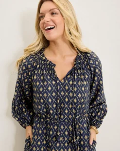 Tommy Bahama Diamond Cay Long-Sleeve Maxi Dress Coastline Discount