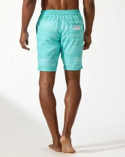 Tommy Bahama Disney Baja Surf the Wave 9-Inch Board Shorts Blue Freeze Sale