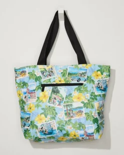 Tommy Bahama Disney x Aloha Collection Day Tripper Tote Postcard To Paradise