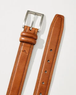 Tommy Bahama Drop Edge Stitch Belt Tan Hot