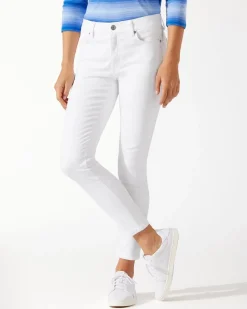 Tommy Bahama Ella Twill High-Rise Ankle Jeans White Outlet