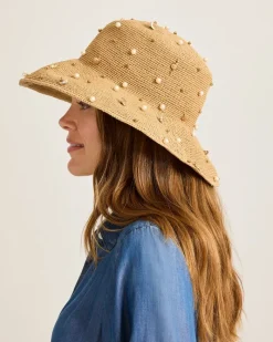 Tommy Bahama Embellished Bucket Hat Natural Hot