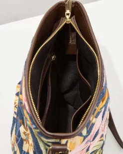 Tommy Bahama Embroidered Crossbody Multi Floral Navy Online