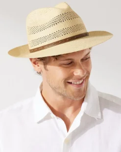 Tommy Bahama Ezra Vented Panama Hat Unbleached Clearance