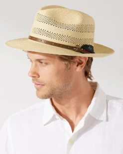 Tommy Bahama Ezra Vented Panama Hat Unbleached Clearance