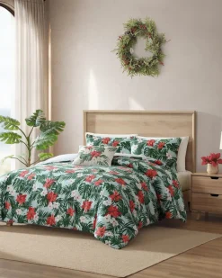 Tommy Bahama Festive Palms Reversible Full/Queen 3-Piece Comforter Set Multicolor