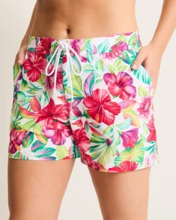 Tommy Bahama Fiesta Floral Beach Shorts White New