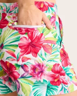 Tommy Bahama Fiesta Floral Beach Shorts White New