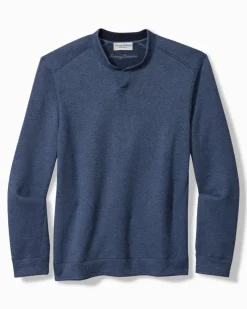 Tommy Bahama Flip Coast Reversible Abaco Sweatshirt Blue Note Heather