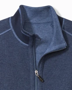 Tommy Bahama Flip Coast Reversible Vest Blue Note Heather Clearance