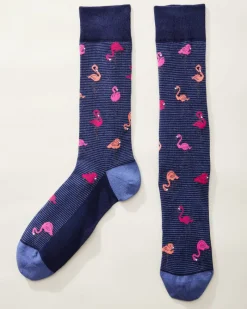 Tommy Bahama Flock N' Roll Socks Coastline Hot