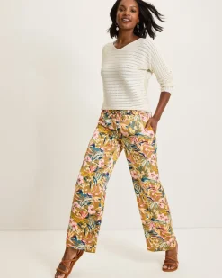 Tommy Bahama Flora Amora Satin Pants Greek Olive Clearance