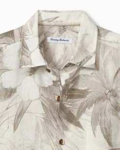 Tommy Bahama Flora Oasis Long-Sleeve Linen Shirt Pure Khaki