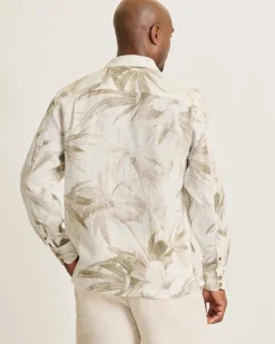 Tommy Bahama Flora Oasis Long-Sleeve Linen Shirt Pure Khaki