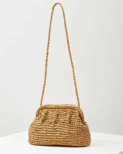 Tommy Bahama Frame Raffia Clutch Toast Best