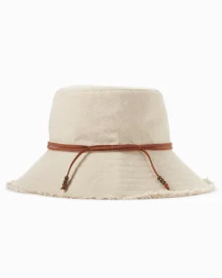 Tommy Bahama Fringed Bucket Hat Natural New