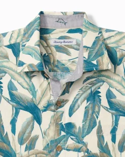 Tommy Bahama Frond Valley Silk Camp Shirt Sandstone Outlet