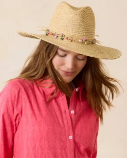 Tommy Bahama Gema Continental Raffia Hat Natural/Multi Outlet
