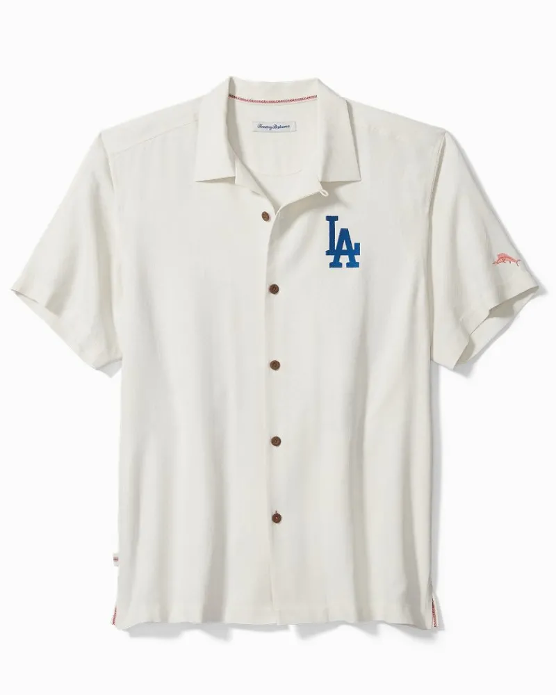 Tommy Bahama Go Big or Go Home Silk Camp Shirt los_angeles_dodgers Sale