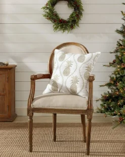 Tommy Bahama en Pineapples Embroidered Decorative Pillow Gold Best