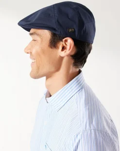 Tommy Bahama Graham Packable Flat Cap Navy Outlet