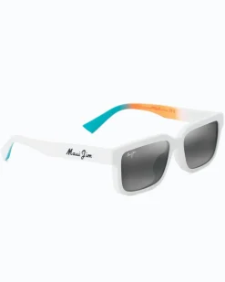 Tommy Bahama Hiapo Asian Fit Sunglasses by Maui Jim® White Sale