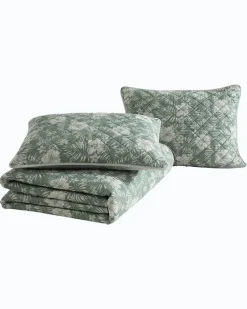Tommy Bahama Hibiscus Reversible 3-Piece Full/Queen Quilt Set Jungle Outlet