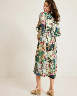 Tommy Bahama Hightide Flora Midi Shirt Dress Bonsai Outlet