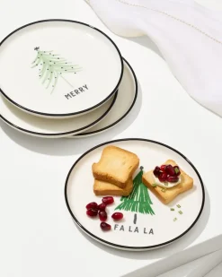 Tommy Bahama Holiday Tree Appetizer Plates—Set of 4 Green Sale