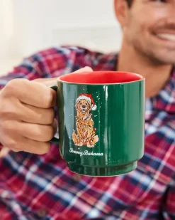 Tommy Bahama Huladay Retriever Stackable Mug Green