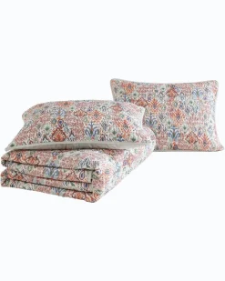 Tommy Bahama Ikat Tropics Reversible 3-Piece Full/Queen Quilt Set Multicolor Best